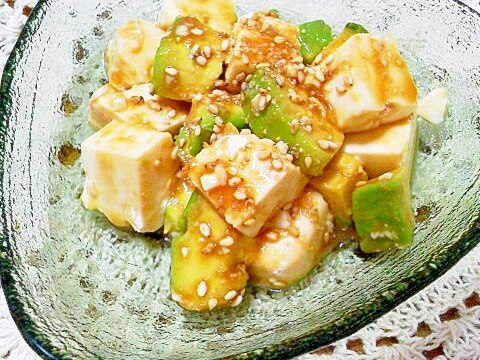 火を使わない アボカド 豆腐のわさび醤油和え レシピ 作り方 By Mama Papa 楽天レシピ